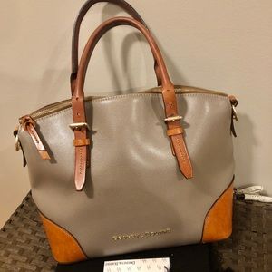 Dooney & Bourke Taupe Domed Satchel